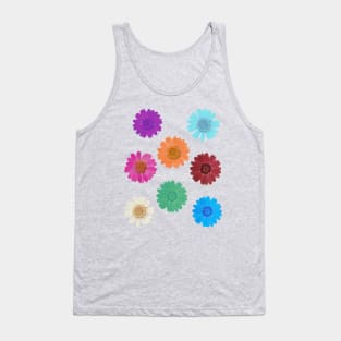 Watercolor Flowers, Colorful Floral Design for Nature Lover Tank Top